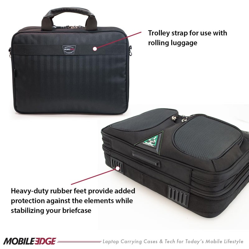 Mobile Edge حقيبة لابتوب موبايل إيدج سكن فاست للرجال والنساء، تناسب أجهزة الكمبيوتر 16" ومتوافقة مع ماك بوك 17"، صديقة لنقاط تفتيش TSA، سوداء - Image 5